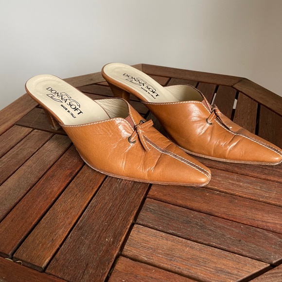Leather mules made in Italy size 37 - Picture 1 of 6